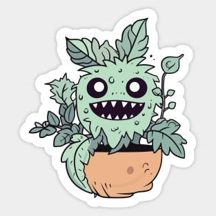 Monster Plant, Cute Kawaii Sticker